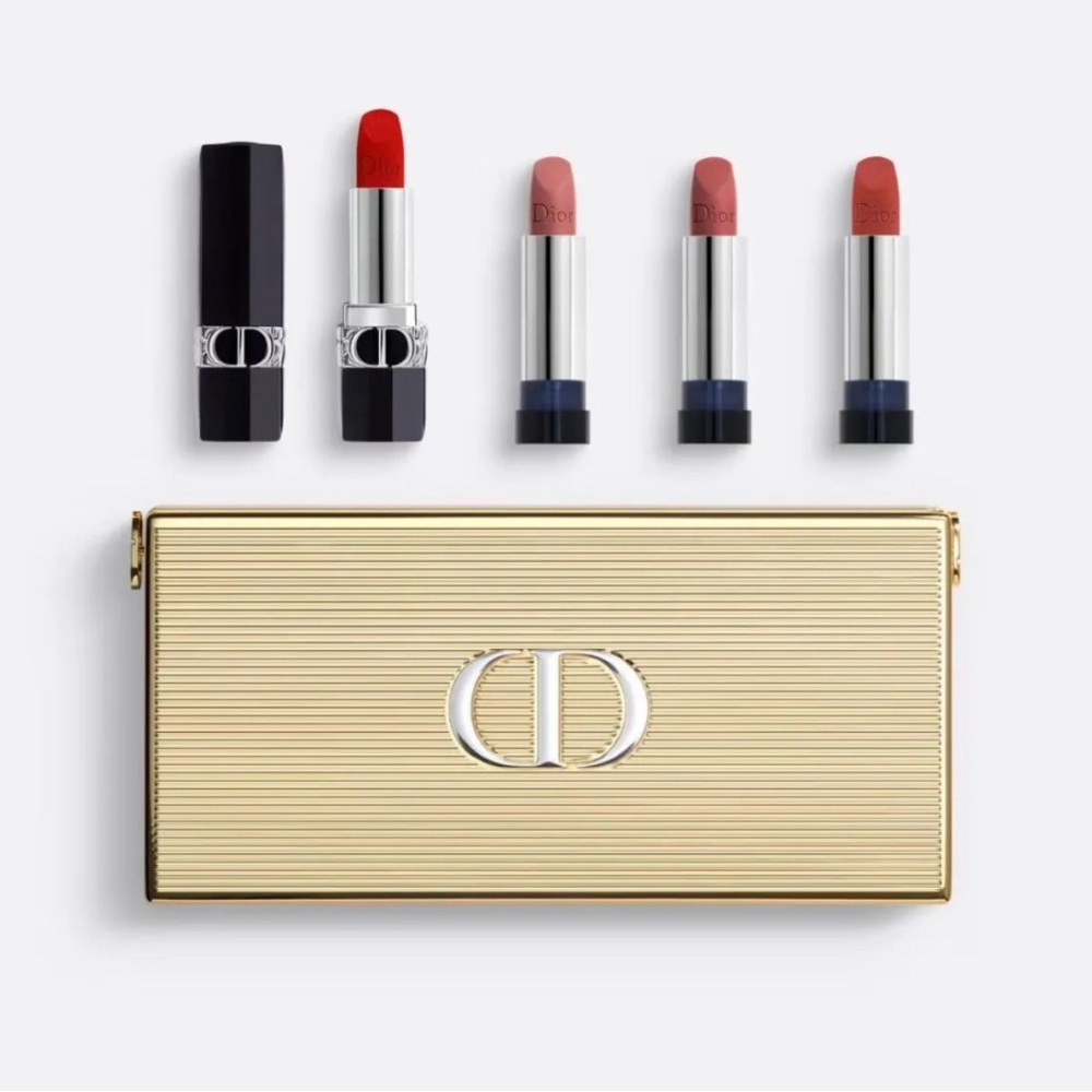 Dior Beauty Minaudiere Coffret Lipstick Clutch 5-pc Set NEW IN BOX